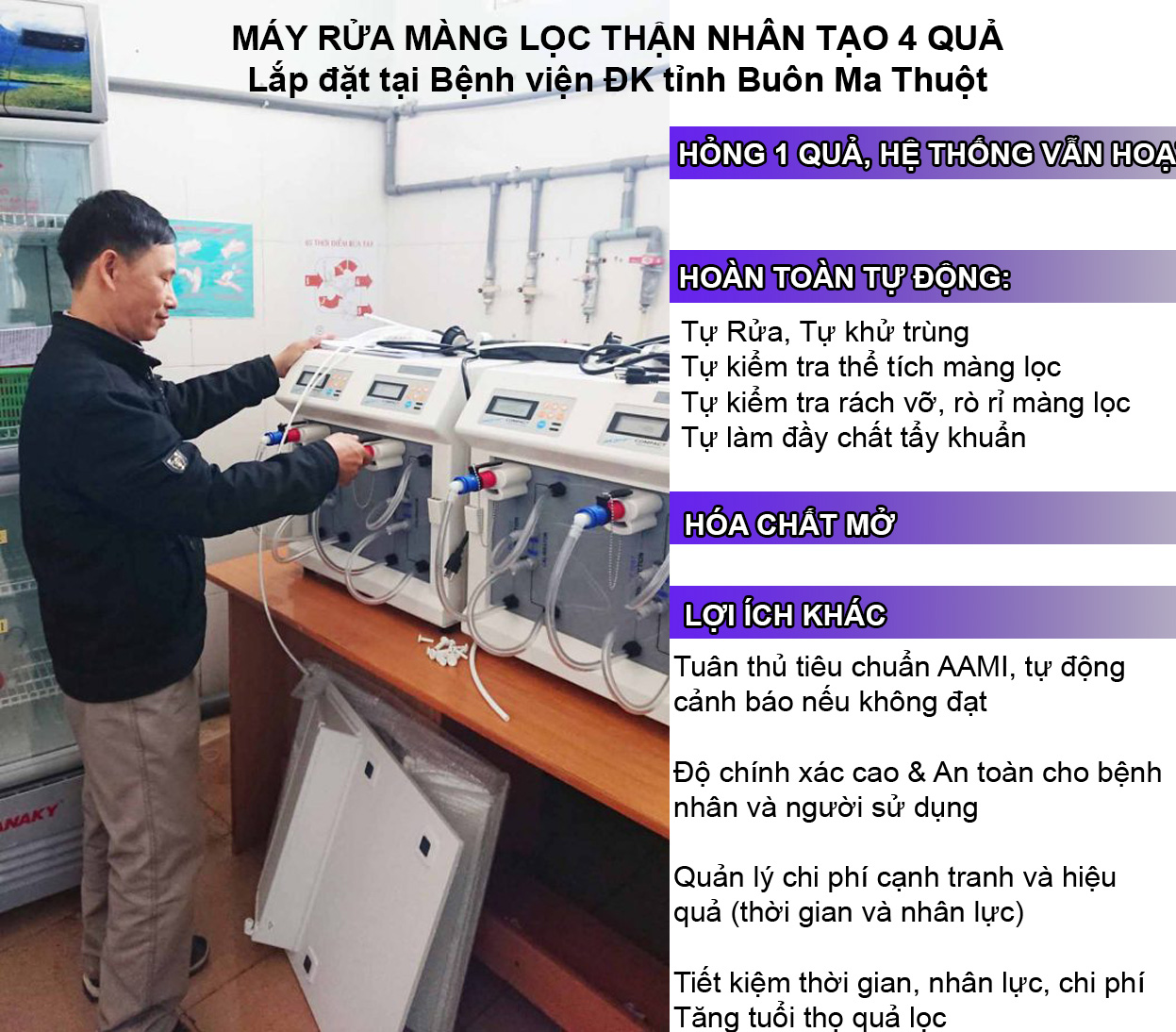 Meditop Máy rửa màng lọc thận nhân tạo Compact II